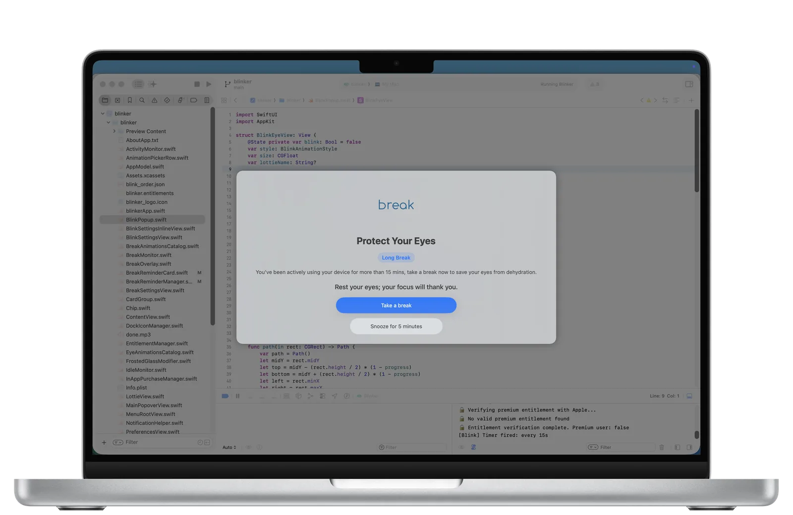 Break Reminder feature
